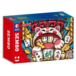 SEMBO 601152 non  MẠT CHƯỢC DONG LAI YE bộ đồ chơi xếp lắp ráp ghép mô hình Board Games MAHJONG 873 khối