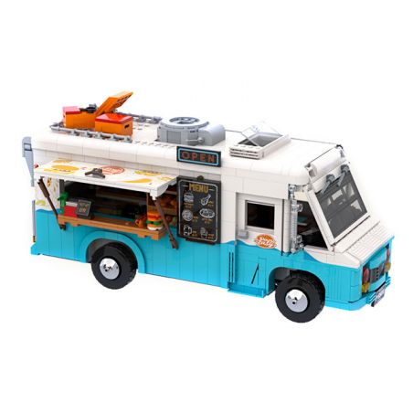 PANTASY 85011 XE TẢI THỰC PHẨM HOÀI CỔ bộ đồ chơi xếp lắp ráp ghép mô hình Creator RETRO FOOD TRUCK Sáng Tạo 2300 khối