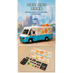 PANTASY 85011 XE TẢI THỰC PHẨM HOÀI CỔ bộ đồ chơi xếp lắp ráp ghép mô hình Creator RETRO FOOD TRUCK Sáng Tạo 2300 khối
