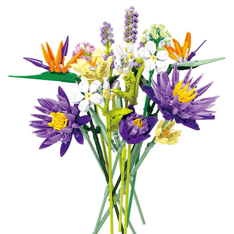 JIESTAR JJ9046 9046 BÓ HOA bộ đồ chơi xếp lắp ráp ghép mô hình Creator TROPICAL FLOWER BOUQUET Sáng Tạo 891 khối