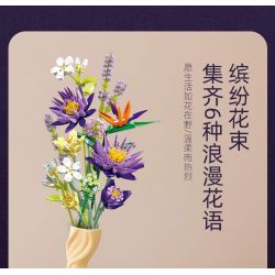 JIESTAR JJ9046 9046 BÓ HOA bộ đồ chơi xếp lắp ráp ghép mô hình Creator TROPICAL FLOWER BOUQUET Sáng Tạo 891 khối