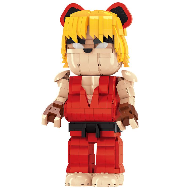 WANGAO 188018 GẤU CƠ STREET FIGHTER KEN 400% bộ đồ chơi xếp lắp ráp ghép mô hình BEAR ROBOT