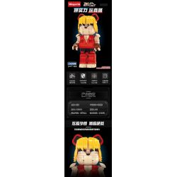 WANGAO 188018 GẤU CƠ STREET FIGHTER KEN 400% bộ đồ chơi xếp lắp ráp ghép mô hình BEAR ROBOT