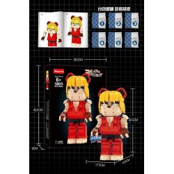 WANGAO 188018 GẤU CƠ STREET FIGHTER KEN 400% bộ đồ chơi xếp lắp ráp ghép mô hình BEAR ROBOT