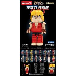 WANGAO 188018 GẤU CƠ STREET FIGHTER KEN 400% bộ đồ chơi xếp lắp ráp ghép mô hình BEAR ROBOT