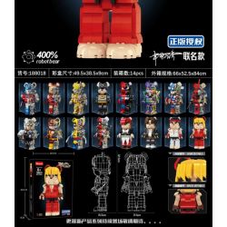 WANGAO 188018 GẤU CƠ STREET FIGHTER KEN 400% bộ đồ chơi xếp lắp ráp ghép mô hình BEAR ROBOT