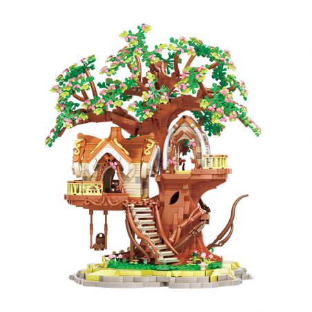 TAOTAOGUANG YEAR TT2001 2001 NGÔI NHÀ TRÊN CÂY RỪNG XANH bộ đồ chơi xếp lắp ráp ghép mô hình 2506 khối