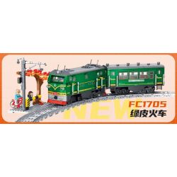 FORANGE FC1705 1705 TÀU XANH bộ đồ chơi xếp lắp ráp ghép mô hình City ORBITAL ADVENTURE Thành Phố 801 khối