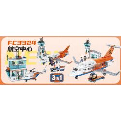 FORANGE FC3324 3324 TRUNG TÂM HÀNG KHÔNG bộ đồ chơi xếp lắp ráp ghép mô hình City Thành Phố 697 khối