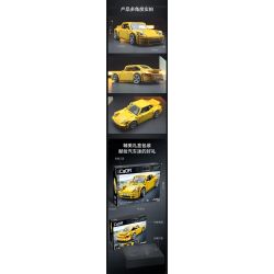 CADA DOUBLEE C62003 62003 RUF CTR 2017 XE THỂ THAO CHIM VÀNG 1:12 tỷ lệ 1:12 bộ đồ chơi xếp lắp ráp ghép mô hình Creator RUF CTR 2017 YELLOWBIRD Sáng Tạo 1515 khối