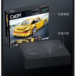 CADA DOUBLEE C62003 62003 RUF CTR 2017 XE THỂ THAO CHIM VÀNG 1:12 tỷ lệ 1:12 bộ đồ chơi xếp lắp ráp ghép mô hình Creator RUF CTR 2017 YELLOWBIRD Sáng Tạo 1515 khối