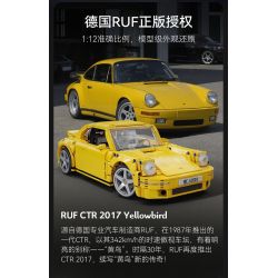 CADA DOUBLEE C62003 62003 RUF CTR 2017 XE THỂ THAO CHIM VÀNG 1:12 tỷ lệ 1:12 bộ đồ chơi xếp lắp ráp ghép mô hình Creator RUF CTR 2017 YELLOWBIRD Sáng Tạo 1515 khối