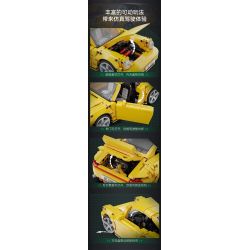 CADA DOUBLEE C62003 62003 RUF CTR 2017 XE THỂ THAO CHIM VÀNG 1:12 tỷ lệ 1:12 bộ đồ chơi xếp lắp ráp ghép mô hình Creator RUF CTR 2017 YELLOWBIRD Sáng Tạo 1515 khối