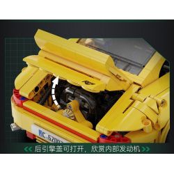 CADA DOUBLEE C62003 62003 RUF CTR 2017 XE THỂ THAO CHIM VÀNG 1:12 tỷ lệ 1:12 bộ đồ chơi xếp lắp ráp ghép mô hình Creator RUF CTR 2017 YELLOWBIRD Sáng Tạo 1515 khối