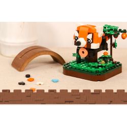 WANGE LIGAO DR.LUCK 1620 QUÁI THÚ TUYỆT VỜI GẤU TRÚC ĐỎ bộ đồ chơi xếp lắp ráp ghép mô hình Creator WONDERFUL ANIMALS Sáng Tạo 125 khối