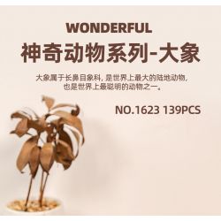 WANGE LIGAO DR.LUCK 1623 QUÁI THÚ TUYỆT VỜI VOI bộ đồ chơi xếp lắp ráp ghép mô hình Creator WONDERFUL ANIMALS Sáng Tạo 139 khối