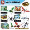 SHENG YUAN SY 7400 740 SY740 non  NGUYÊN TỐ FOUR DRAGONS 4 LOẠI ÁM SÁT KHỦNG BỐ CUỘC TẤN CÔNG ĐẪM MÁU ĐƯỢC TRANG BỊ ĐỂ XUA ĐUỔI BẪY BOM bộ đồ chơi xếp lắp ráp ghép mô hình Minecraft Game Xây Dựng 630 khối