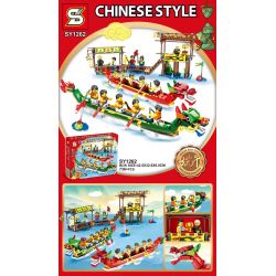 NOT  DRAGON BOAT RACE 80103 Bela Lari 11141 SHENG YUAN/SY SY1262 1262 XIPOO XP93601 93601 xếp lắp ráp ghép mô hình ĐUA THUYỀN RỒNG Seasonal Mùa Lễ Hội 660 khối