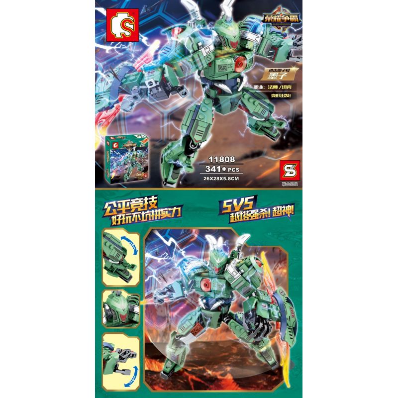 SEMBO 11808 non  TẤN CÔNG MOZI bộ đồ chơi xếp lắp ráp ghép mô hình King Of Glory Hegemony Game Liên Quân 341 khối