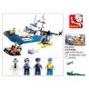 SLUBAN M38-B0657 B0657 0657 M38B0657 38-B0657 non  TÀU CẢNH SÁT BIỂN bộ đồ chơi xếp lắp ráp ghép mô hình Police POLICE LAND SEA 347 khối
