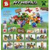 SHENG YUAN SY SY541 non  HỘP SÁNG TẠO 8 TRONG 1 bộ đồ chơi xếp lắp ráp ghép mô hình Minecraft MY WORLD Game Xây Dựng 545 khối
