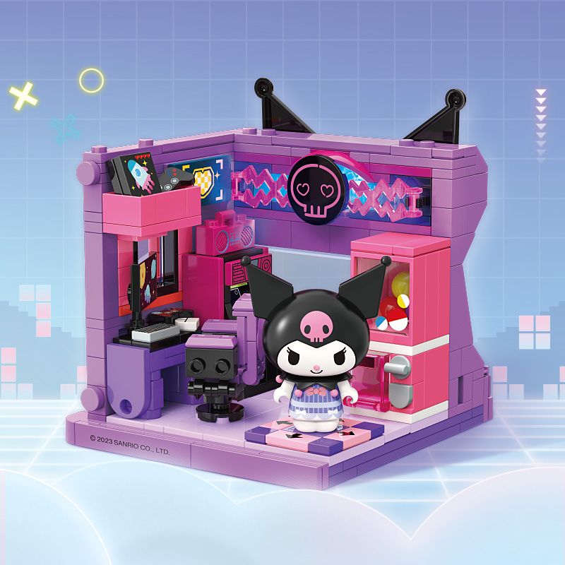TOP TOY TC2315 2315 TÒA NHÀ PHỤ ĐÁNG KINH NGẠC CỦA GIA ĐÌNH SANRIO PHÒNG CHƠI GAME COOLOMI MAGIC bộ đồ chơi xếp lắp ráp ghép mô hình SANRIO CHARACTERS KUROMI