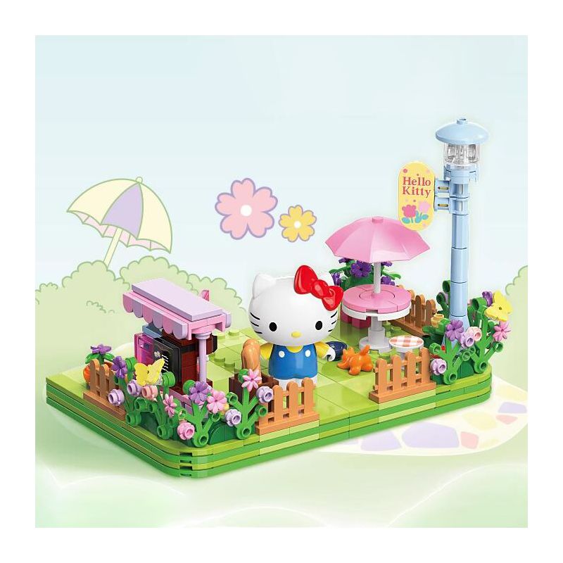 TOP TOY TC2318 2318 TÒA NHÀ PHỤ KHÔNG THỂ TIN ĐƯỢC CỦA GIA ĐÌNH SANRIO KHU VƯỜN MA THUẬT HELLO KITTY bộ đồ chơi xếp lắp ráp ghép mô hình SANRIO CHARACTERS HELLO KITTY