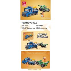 JIESTAR 51033 THÀNH PHỐ TOÀN CẦU ĐƯỜNG LĂN bộ đồ chơi xếp lắp ráp ghép mô hình City CITY GLOBAL TOWING VEHICLE 334 khối