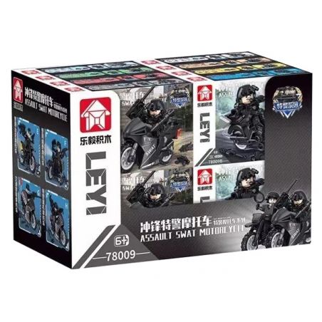 LE YI 78009 XE MÁY TẤN CÔNG SWAT 8 MẪU bộ đồ chơi xếp lắp ráp ghép mô hình City ASSAULT SWAT MOTORCYCLE Thành Phố