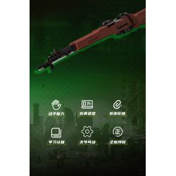 ZHEGAO QL5245 5245 SÚNG TRƯỜNG BÁN TỰ ĐỘNG KIỂU 56 bộ đồ chơi xếp lắp ráp ghép mô hình Military Army Quân Sự Bộ Đội 991 khối