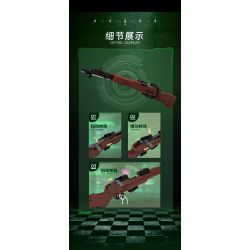 ZHEGAO QL5245 5245 SÚNG TRƯỜNG BÁN TỰ ĐỘNG KIỂU 56 bộ đồ chơi xếp lắp ráp ghép mô hình Military Army Quân Sự Bộ Đội 991 khối