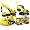 LE YI 69012 4 LOẠI XE KỸ THUẬT ĐÔ THỊ bộ đồ chơi xếp lắp ráp ghép mô hình City CITY ENGINEERING VEHICLE Thành Phố