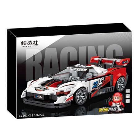 KOZOSHA C2161-2 2161-2 XE SANG JISU MÀU ĐỎ bộ đồ chơi xếp lắp ráp ghép mô hình Speed Champions Racing Cars Đua Xe Công Thức 306 khối