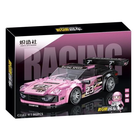 KOZOSHA C2161-4 2161-4 XE SANG JISU MÀU HỒNG bộ đồ chơi xếp lắp ráp ghép mô hình Speed Champions Racing Cars Đua Xe Công Thức 302 khối