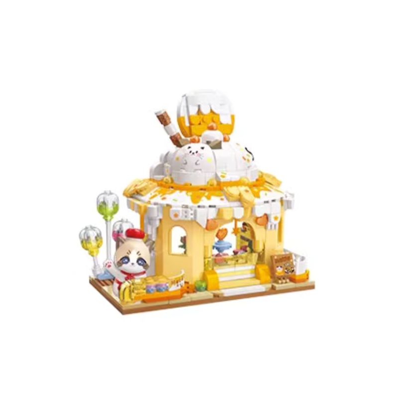 KEEPPLEY K28020 28020 CẢNH ĐƯỜNG PHỐ DỄ THƯƠNG CHÚ MÈO THAM LAM CỬA HÀNG BÁNH MUPPET bộ đồ chơi xếp lắp ráp ghép mô hình