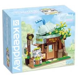 KEEPPLEY K28021 28021 CẢNH ĐƯỜNG PHỐ DỄ THƯƠNG MÈO THAM LAM QUÁN TRÀ SỮA NGẮN MEI bộ đồ chơi xếp lắp ráp ghép mô hình