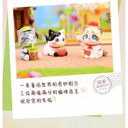 KEEPPLEY K28021 28021 CẢNH ĐƯỜNG PHỐ DỄ THƯƠNG MÈO THAM LAM QUÁN TRÀ SỮA NGẮN MEI bộ đồ chơi xếp lắp ráp ghép mô hình