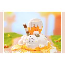 KEEPPLEY K28021 28021 CẢNH ĐƯỜNG PHỐ DỄ THƯƠNG MÈO THAM LAM QUÁN TRÀ SỮA NGẮN MEI bộ đồ chơi xếp lắp ráp ghép mô hình