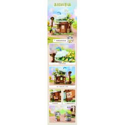 KEEPPLEY K28021 28021 CẢNH ĐƯỜNG PHỐ DỄ THƯƠNG MÈO THAM LAM QUÁN TRÀ SỮA NGẮN MEI bộ đồ chơi xếp lắp ráp ghép mô hình