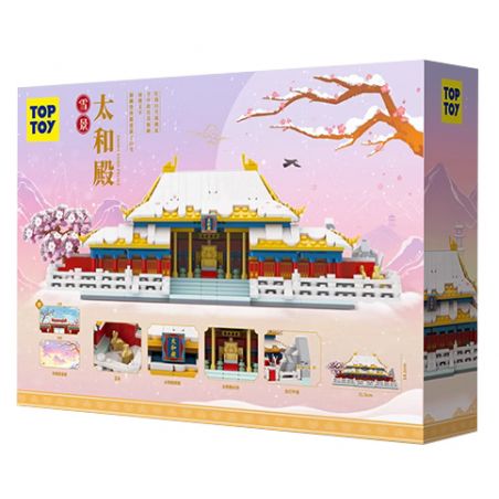 TOP TOY TC1603 1603 TỬ CẤM THÀNH CUNG ĐIỆN HÒA HỢP TỐI THƯỢNG TRONG KHUNG CẢNH TUYẾT RƠI bộ đồ chơi xếp lắp ráp ghép mô hình Architecture Công Trình Kiến Trúc 890 khối