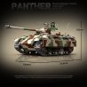 QuanGuan 100252 Quan Guan 100252 XE TĂNG PANTHER bộ đồ chơi xếp lắp ráp ghép mô hình Military Army PANZERKAMPFWAGEN V PANTHER AUSF.G Quân Sự Bộ Đội 2136 khối