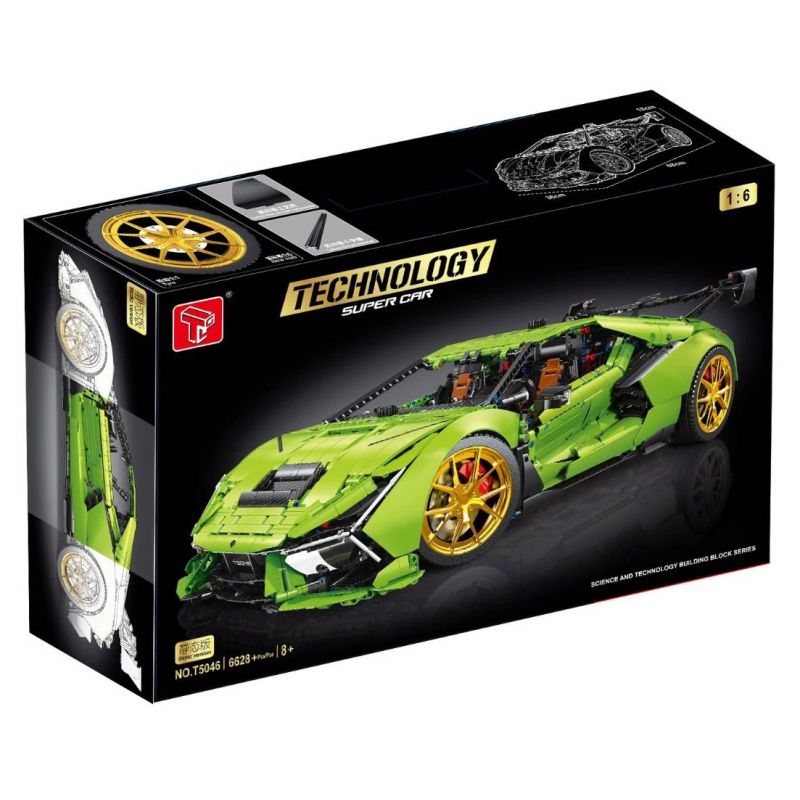 TYGOLL T5046 5046 AVENTADOR SVJ 1:6 tỷ lệ 1:6 bộ đồ chơi xếp lắp ráp ghép mô hình Technic Kỹ Thuật Công Nghệ Cao Mô Hình Phương Tiện 6628 khối