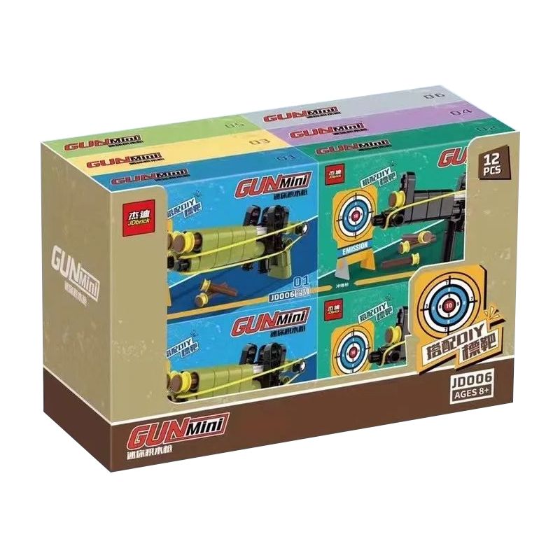 JDBRICK JD006 SÚNG MINI 6 LOẠI bộ đồ chơi xếp lắp ráp ghép mô hình Technic Kỹ Thuật Công Nghệ Cao Mô Hình Phương Tiện