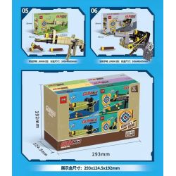 JDBRICK JD006 SÚNG MINI 6 LOẠI bộ đồ chơi xếp lắp ráp ghép mô hình Technic Kỹ Thuật Công Nghệ Cao Mô Hình Phương Tiện