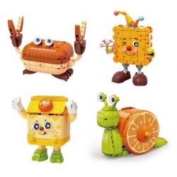 KAIDO 99014 MÓN BÁNH 4 LOẠI CUA TẨM BỘT QUẾ NƯỚC CỐT DỪA ỐC BINGO bộ đồ chơi xếp lắp ráp ghép mô hình FOOD PARTY