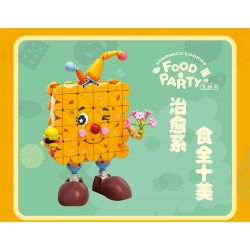 KAIDO 99014 MÓN BÁNH 4 LOẠI CUA TẨM BỘT QUẾ NƯỚC CỐT DỪA ỐC BINGO bộ đồ chơi xếp lắp ráp ghép mô hình FOOD PARTY