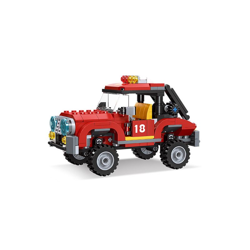 JIESTAR 52023 UNIVERSAL CITY XE CỨU HỎA MỌI ĐỊA HÌNH bộ đồ chơi xếp lắp ráp ghép mô hình ALL TERRAIN FIRE TRUCK Thành Phố 305 khối
