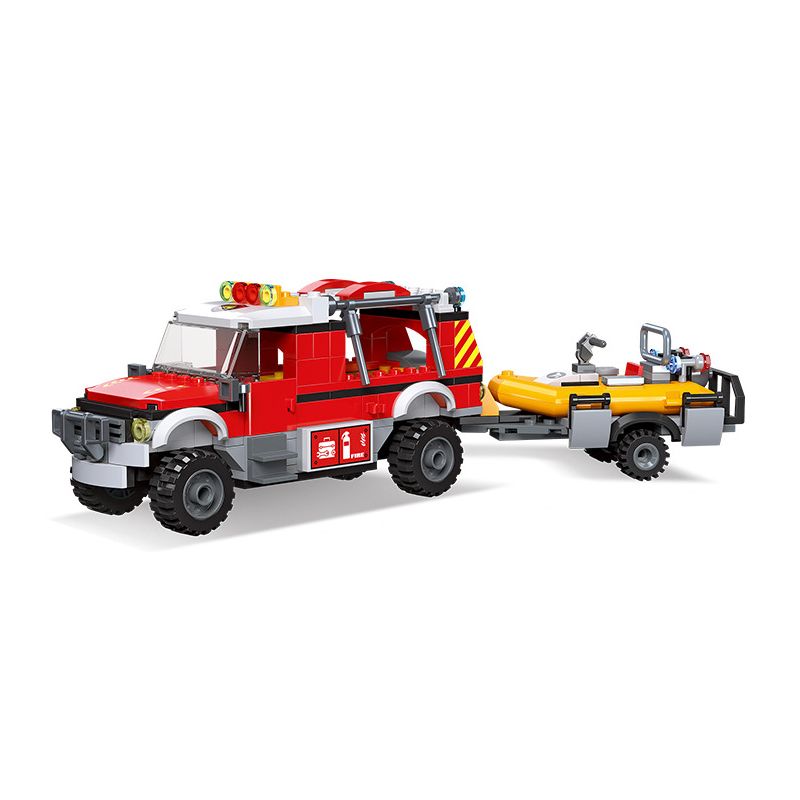 JIESTAR 52021 UNIVERSAL CITY XE CỨU HỎA BỜ BIỂN bộ đồ chơi xếp lắp ráp ghép mô hình FIRE TRUCK Thành Phố 271 khối