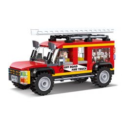 JIESTAR 52024 UNIVERSAL CITY XE CỨU HỎA ĐỊA HÌNH bộ đồ chơi xếp lắp ráp ghép mô hình OFF ROAD FIRE TRUCK Thành Phố 254 khối