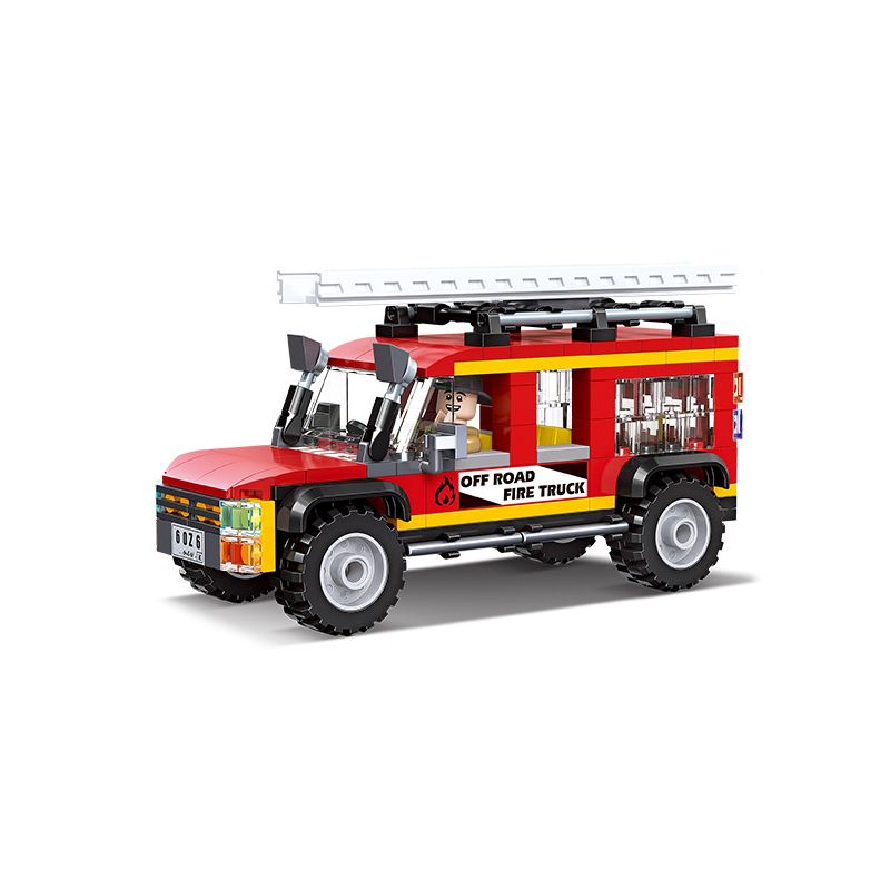JIESTAR 52024 UNIVERSAL CITY XE CỨU HỎA ĐỊA HÌNH bộ đồ chơi xếp lắp ráp ghép mô hình OFF ROAD FIRE TRUCK Thành Phố 254 khối